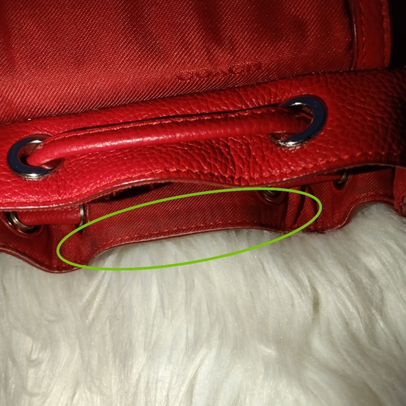 Coach Small Leather Backpack - Red - Picture 12 of 13